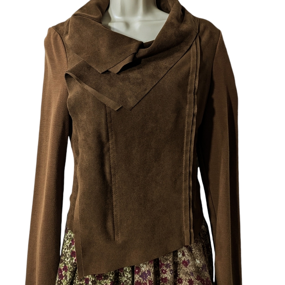 BCBGMaxAzria Asymmetrical Faux Suede Jacket - Picture 2 of 9